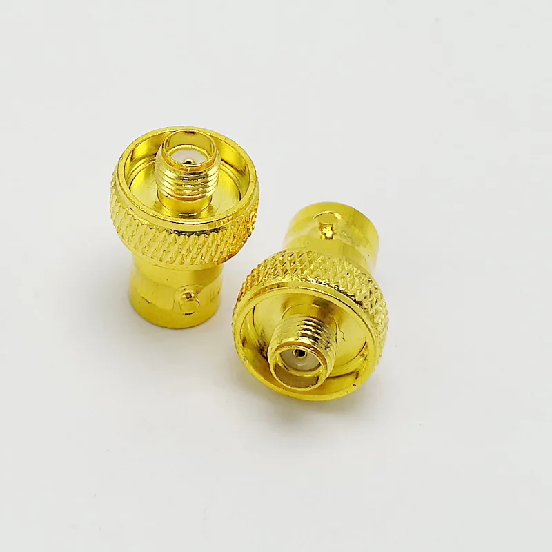 BNC อะแดปเตอร์ SMA GOLD-Plated สำหรับ Walkie-talkie เสาอากาศ BNC หญิงหญิง SMA Connector อะแดปเตอร์ 1pcs