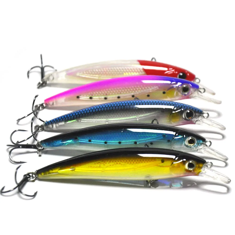 10pcs/lot 110mm 13.5g Hard Fishing Lures Sinking Minnow Rattle w/ Display Box