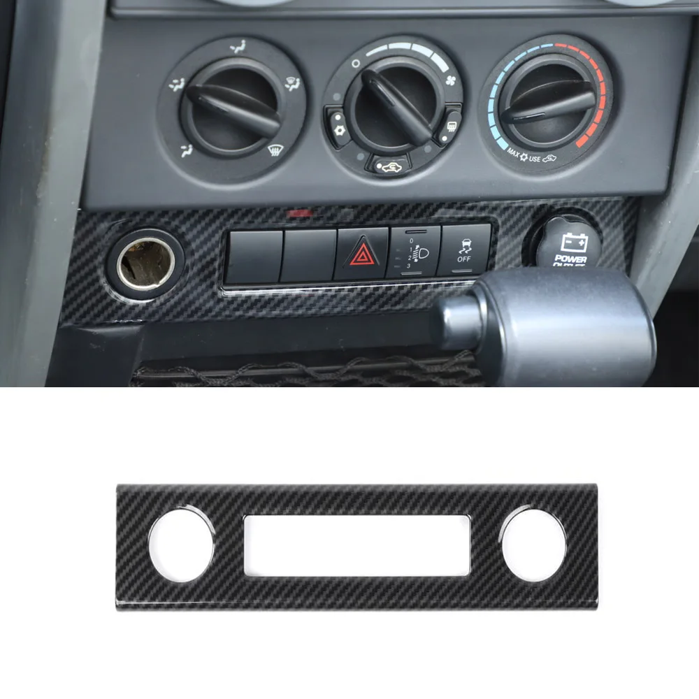 

For Jeep Wrangler JK 2007-2010 Car Cigarette lighter Adjust Panel Frame Trim Styilng Interior ABS Auto Moldings