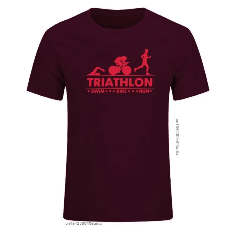 Triathlon Schwimmen Bike Run Sportler Sport T-shirt Männer Streetwear Harajuku Männer T-shirts Kurzarm Baumwolle Hiphop männer T Shirt neue