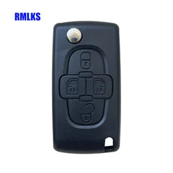 4 Buttons Flip Floding Remote Key Fob Case Shell Fob For Peugeot 1007 For Citroen C8 Uncut Blade CE0523 CE0536