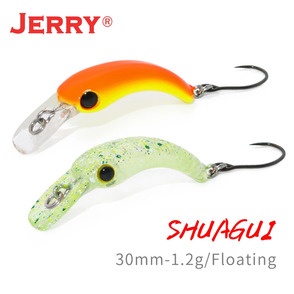 

Jerry Shuagui Ultralight Crankbait Wobbler Lure Micro Area Trout Spinning Perch Bass Plug Bait 30mm1.2g Freshwater Pesca Fishing