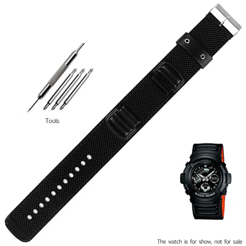 Nylon Watch Strap for G-shock DW5600 AW-591MS AW-590 AWG-M100/101 G-300 GW-5000 5035 GW-M5610 Watchband Canvas Bracelet 16mm