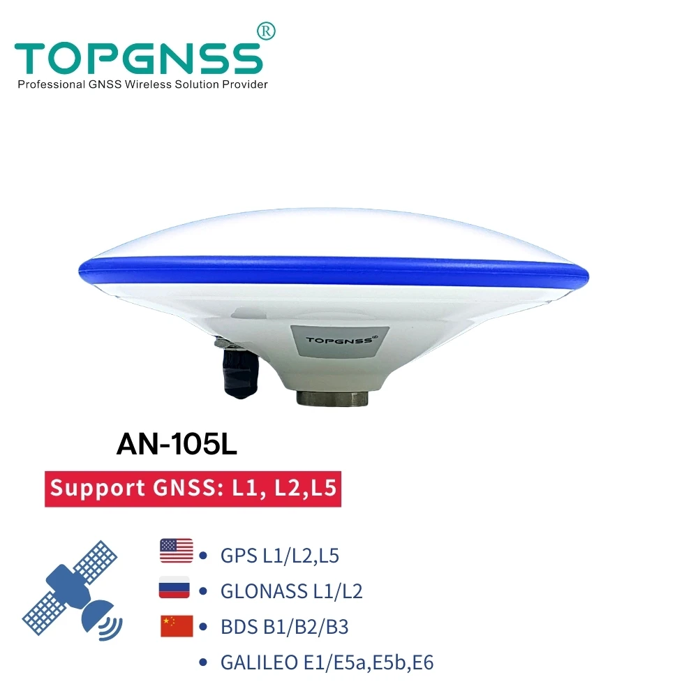 

AN-105L RTK gps антенна GLONASS Galileo QZSS, новая GNSS L1 L2,L5 RTK rover gnss Антенна GPS, высокоточная сельскохозяйственная антенна,