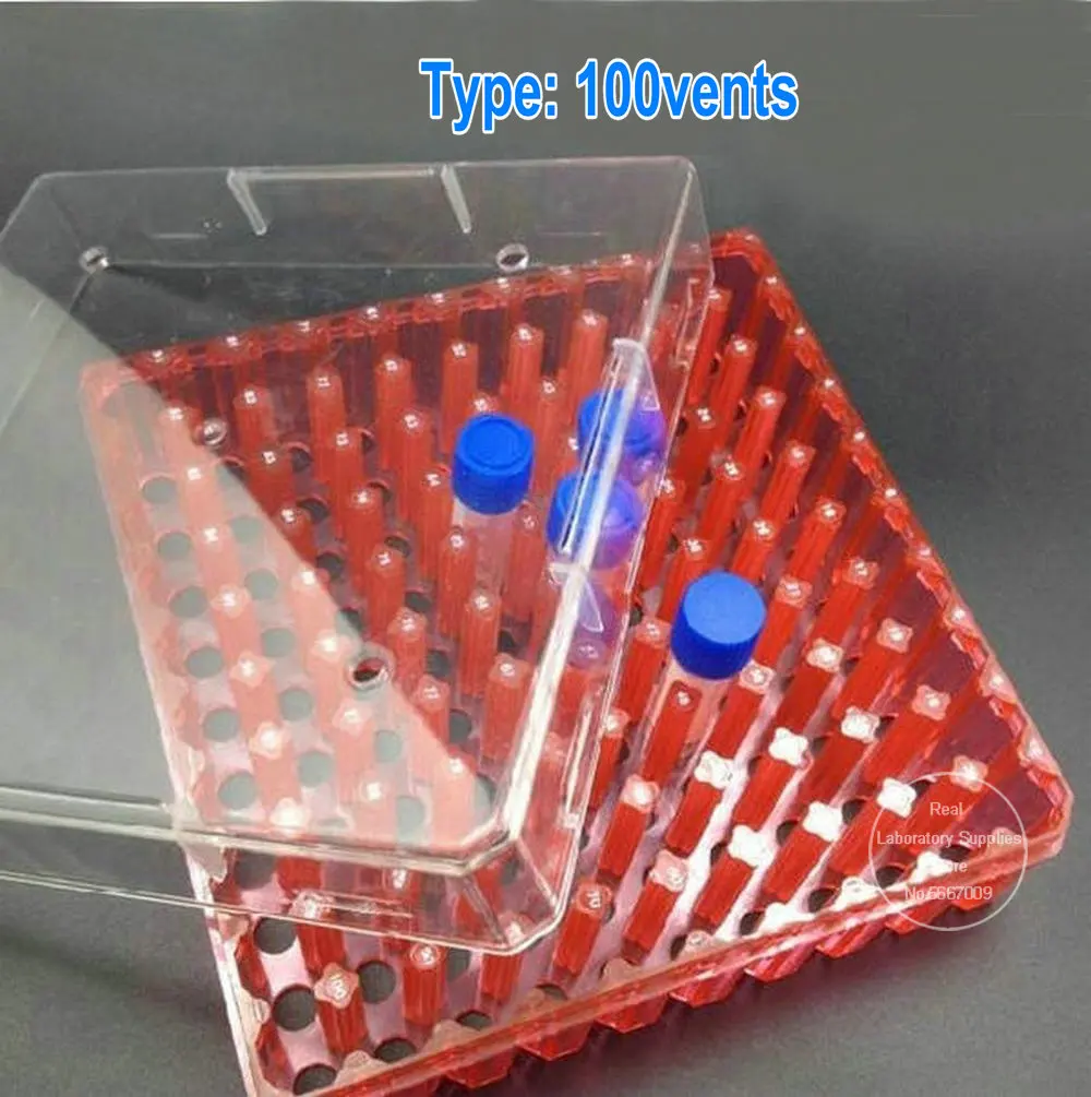 1piece 1.8/2ml PC material frozen tube box lab Cryo tube storage rack freezing tube holder 25/81/100 Vents