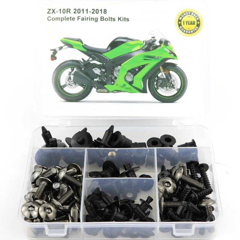 完全なスチールフェアリングボルトキット,カワサキニンジャzx10rに適合