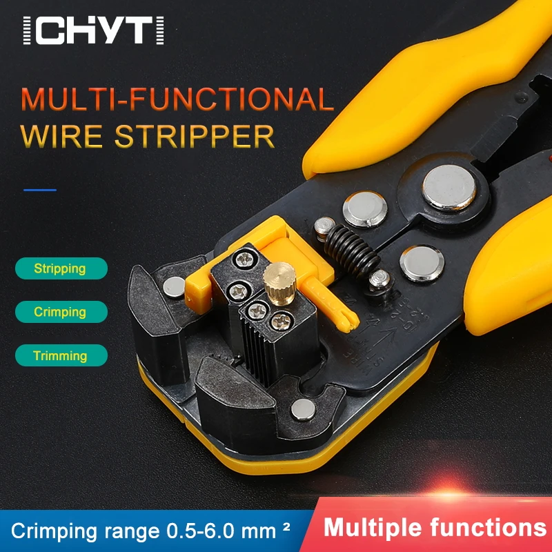 Wire Stripper Clamp Adjustable Stripping Length Wire Cable Cutting Multi-Functional Stripping Terminal 0.2-6mm Tool