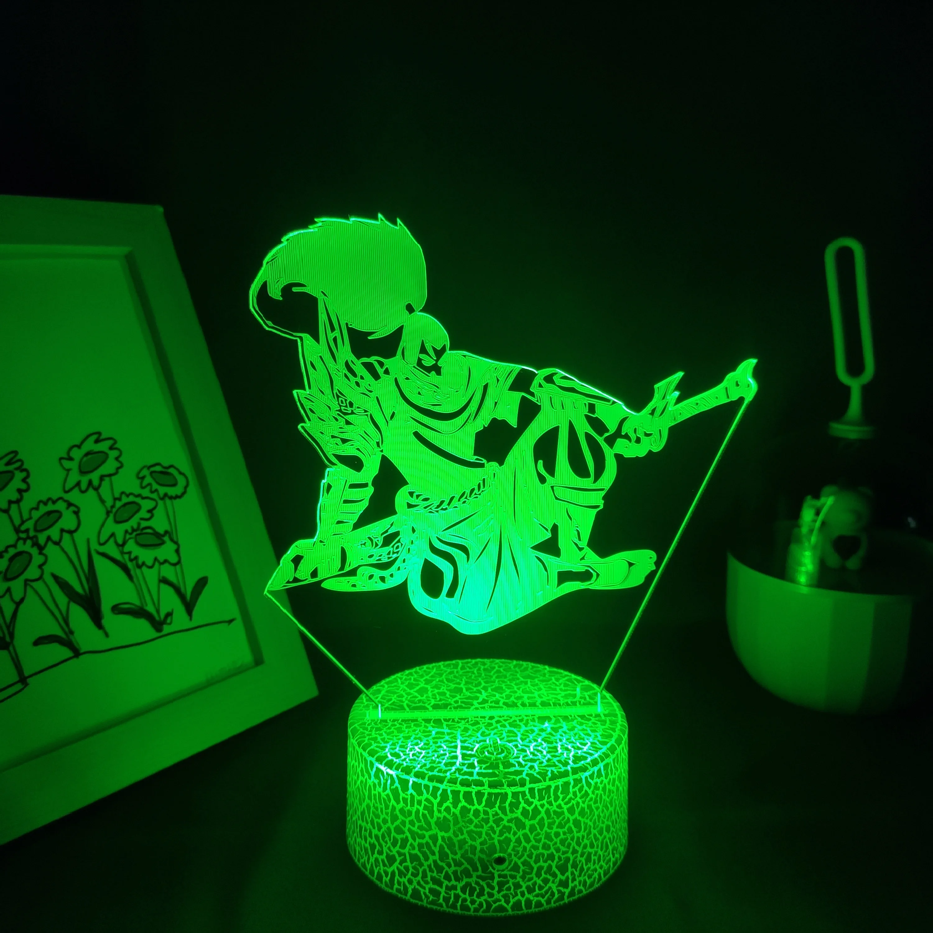 LOL Game Figure The Unforgiven Yasuo Lamp 3D Led RGB Neon Night Lights Gift Bed Room Table Colorful Decoration League of Legends