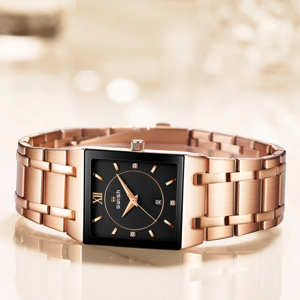 

Relogio Feminino Rosegold Bracelet Wristwatches Women Stainless Steel Geneva Design Dress Quartz Watch AAA+ Quality Brand Clock