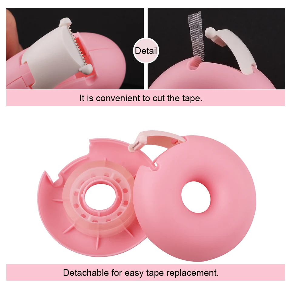 NEWCOME Eyelash Extension Tape Transparent Storage Cutter Colors Tapes Cutter Split Grafting Eyelashes Medical Tape Makeup Tools