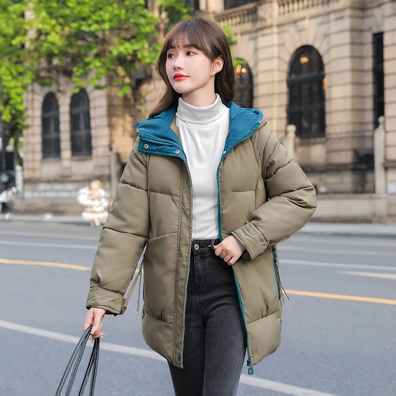 

Cheap wholesale 2021 autumn winter new fashion casual warm jacket female bisic women coats Lady overcoat woman parka Ay2111