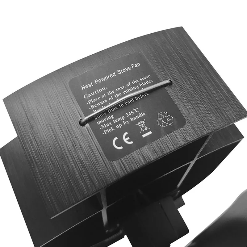 

Thermal Power Stove Fan Black Wood Fireplace Fan High Quality Portable Stove Fan Electric Drive Blade