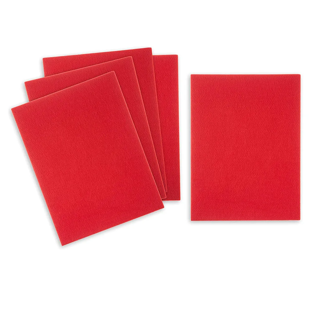 Red Non Woven Felt Fabric Sheets Fiber Thick Kids DIY Craft Assorted Fabric Square Embroidery Scrapbooking Craft   AA8507