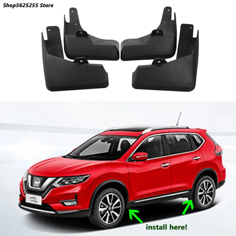 

Автомобильный брызговик для Nissan Xtrail X-trail T32 2021 2020 2019 2017 2015, аксессуары, брызговик, передняя и задняя шины, модификация против грязи