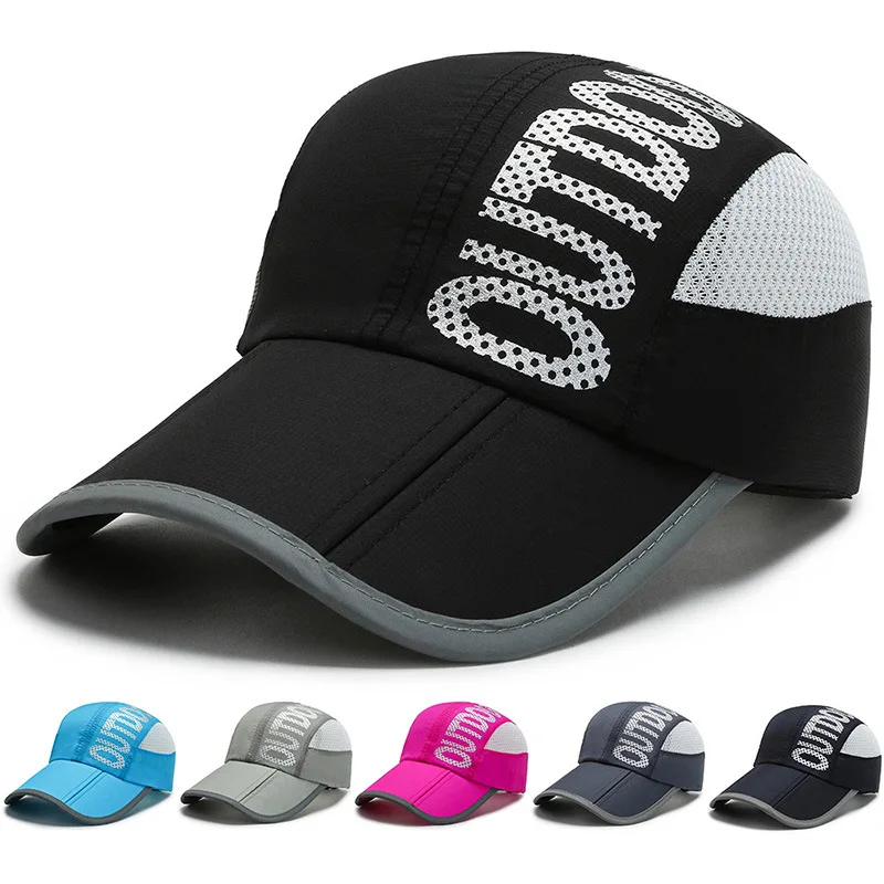 Summer Foldable Breathable Ultra-Thin Quick Drying Women Men\'s Baseball Cap Outdoor Sports Fishing Travel Climb Cycling Hat A154