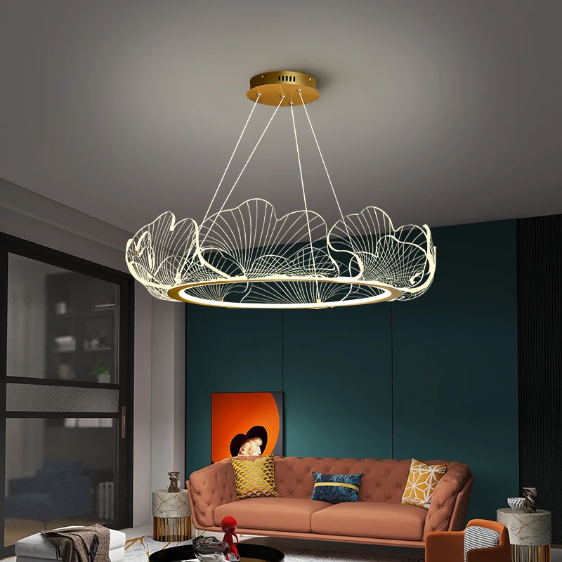 Imagem -03 - Modern Acrílico Flor Led Pendant Light Nordic Simple Chandelier Sala de Estar e Jantar Quarto