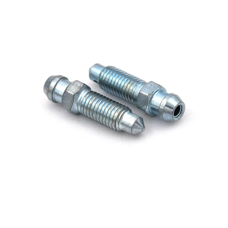 M7 X 1.0mm Motorcycle Bike Brake Caliper Steel Bleed Screw 4pcs Nipple