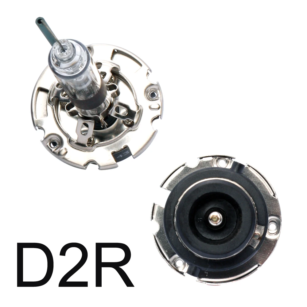 2Pcs D2S D2R 5500K 6500K Xenon Bulbs High Brightness for Car Headlight HID Bulb with Metal Bracket Protection All Metal Base