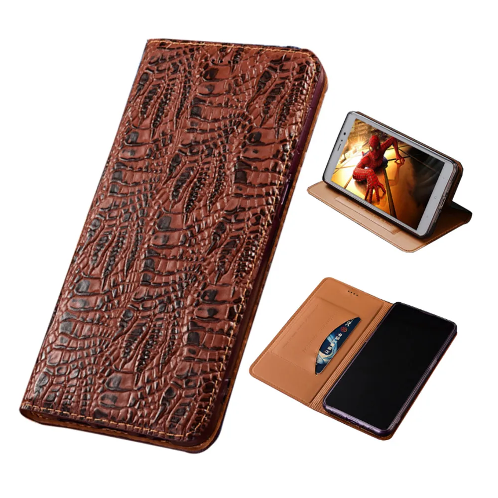 Natural Real Leather Magnetic Adsorption Flip Case For Asus ZenFone 7 Pro ZS671KS/Asus ZenFone 7 ZS670KS Phone Bag Card Holder