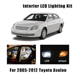 12 żarówek biała dioda LED światło górne do wnętrza kabiny samochodu zestaw nadające się do Toyota Avalon 2005-2009 2010 2011 2012 ładunek drzwi lustrzane lampa oświetlająca tablice rejestracyjną