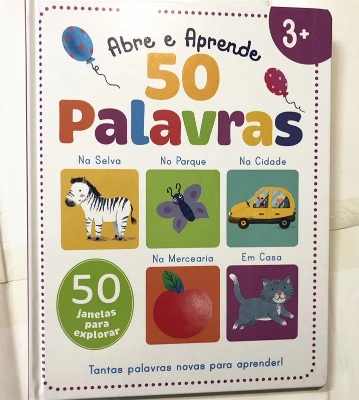 Age 0-3 Parent Child Kids Portuguese Early Education Enlightenment Cute Picture Knowledge 3D Hardcover Libros Random 1 Book