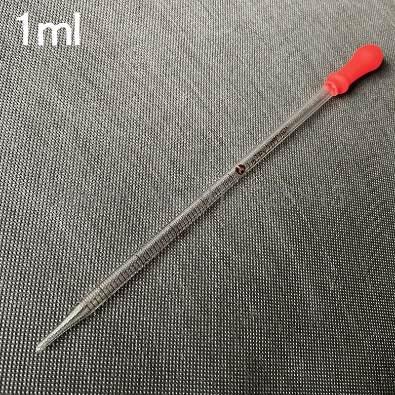 10pcs/lot Glass Graduated Pipette Dropper Vol. 0.5ml/1ml/2ml/3ml/5ml/10ml Transfering Pipette with Rubber Head