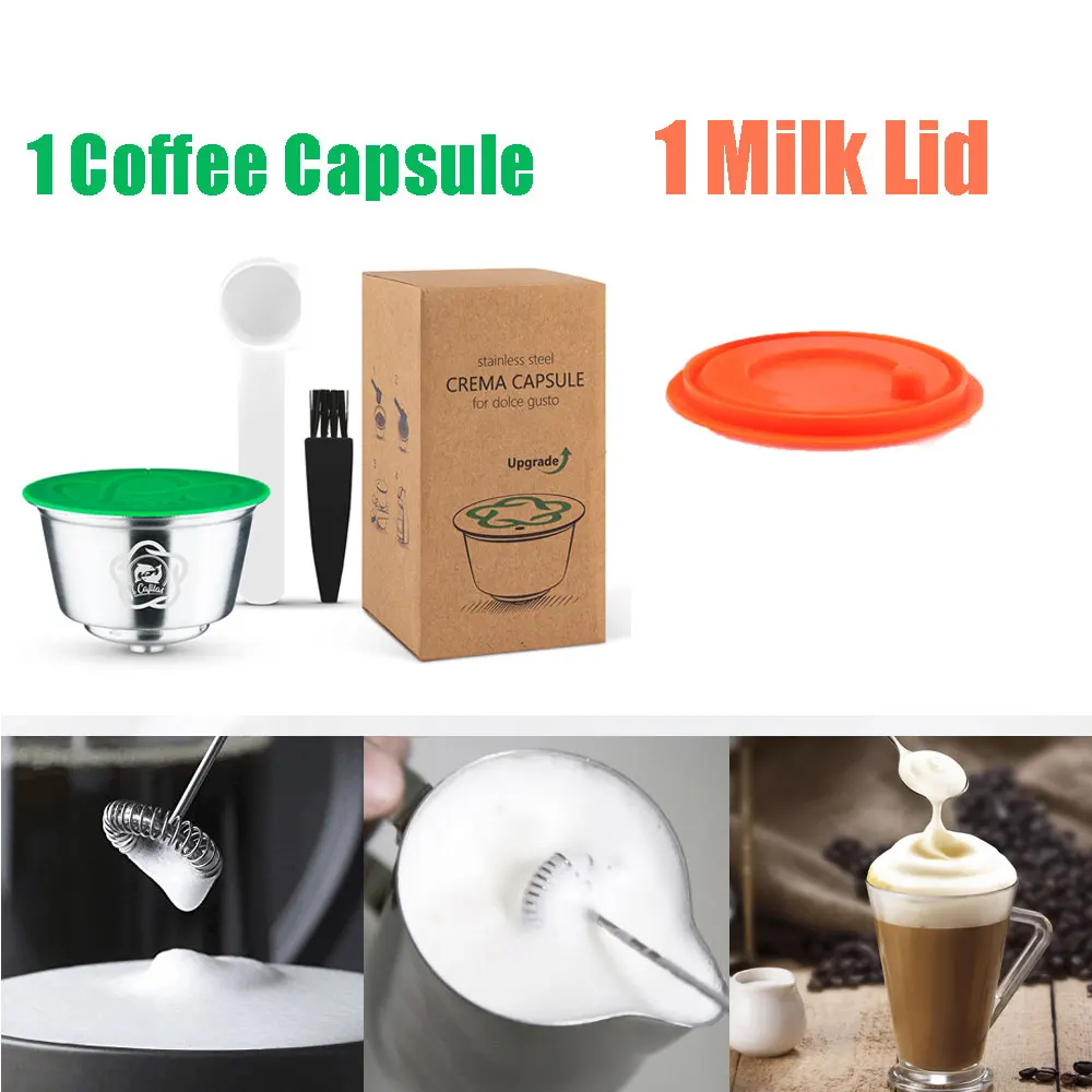 icafilas Coffee Capsula For Dolce Gusto Mini Me Reusable Coffee Capsule piccolo xs Pods Stainless Steel Crema Filters