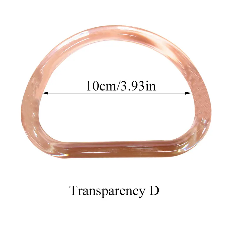 2019 Transparent Round Plastic Bag Handles Replacement DIY Handbag Purse Making Shopping Tote Bag Parts Accessories Anse de sac