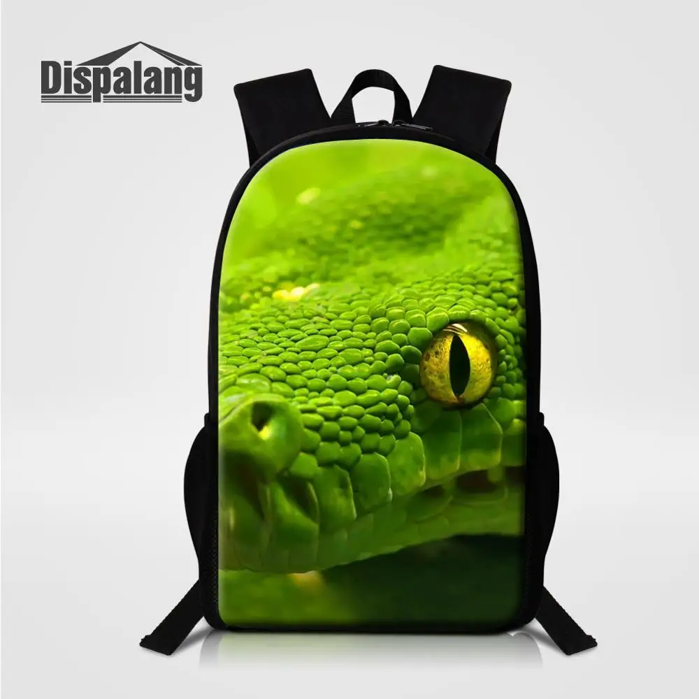 Children School Bag Animal Lizard Snake Bookbags For Pupil 16 Inch Schoolbag Mochila For Boys Women Men Travel Rucksack Knapsack