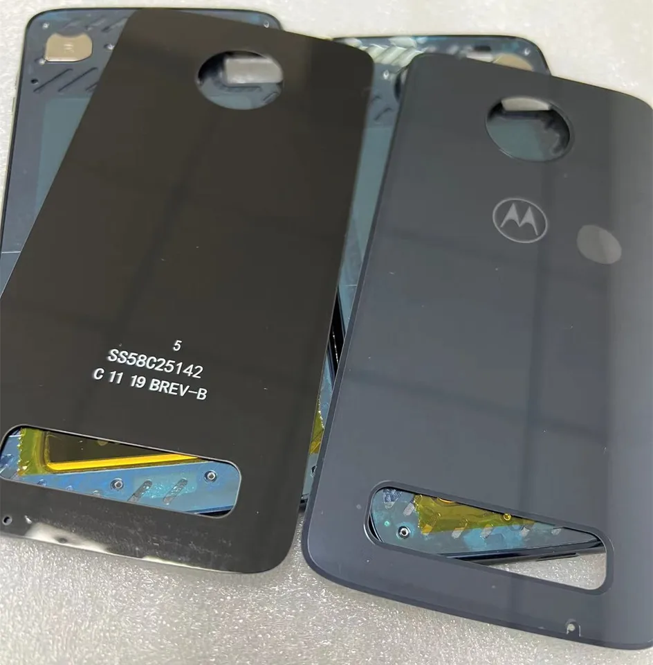 For Motorola Moto Z3 Play Glass Back Battery Cover Rear Panel Door