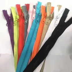 10PCS 28 Inch (70cm) Separating Jacket Zippers for Sewing Coat Jacket Zipper Heavy Duty Plastic Zippers Bulk 10 Colors Mixed