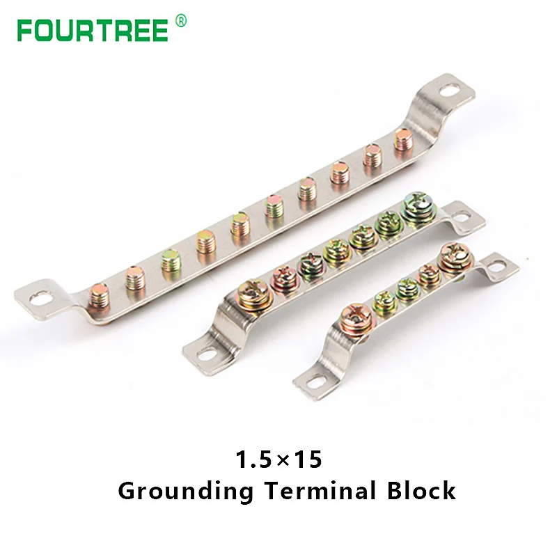 5/7/10Hole Land Row 1.5*15 Grounding Terminal Block Distribution Box Cable Lug Bridge Design