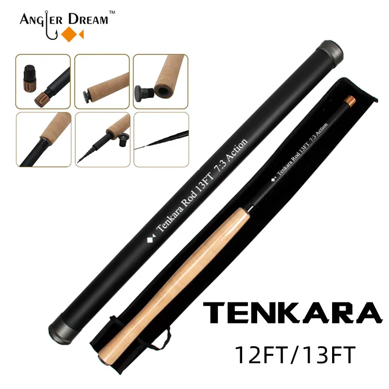 

ANGLER DREAM Fly Fishing Rod Tenkara 12/13FT Fishing Rod 30T carbon fiber Telescopic Fly Fishing Rod