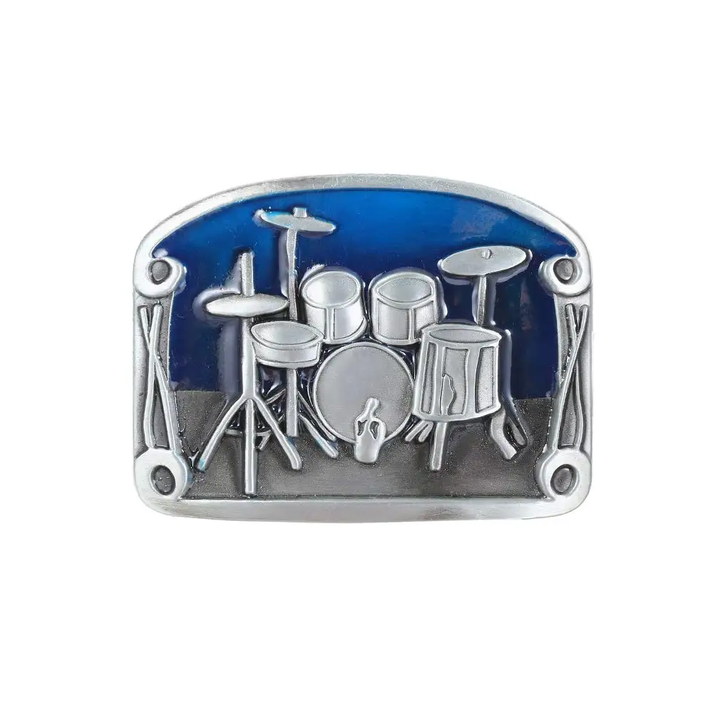 Blue rocket music belt buckle for man western cowboy buckle without belt custom alloy width 4cm