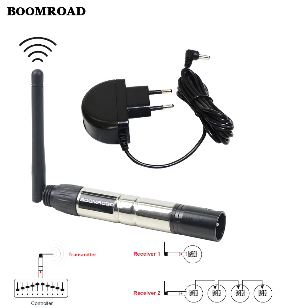 Professional 3pin XLR Wireless DMX Receiver Transmitter Controller for DJ Console Moving Head Stage Lighting Effect Laser Lights