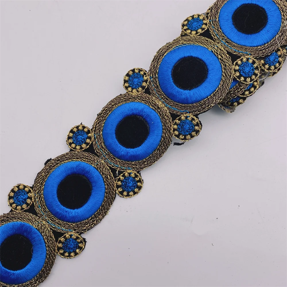 6Meters Fashion Iron on flower  Lace Ribbon  Embroidered Flower Trim Tape Fabric DIY Clothes