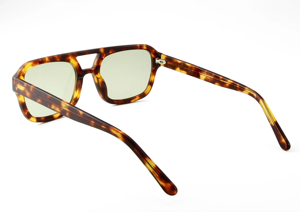 VE Designer Quadratische Sonnenbrille für Damen, Hochwertige Weiße Acetat-Sonnenbrille für Herren, Doppelbrücken-Design, Große Gläser, Oculos – Detail 2