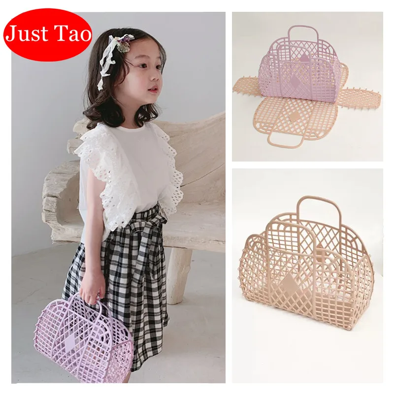 

4 Styles INS 2023 NEW SALE children's Fashion basket bags Girls ins fashion style handbags Teenagers Chic Totes for Summe JT098