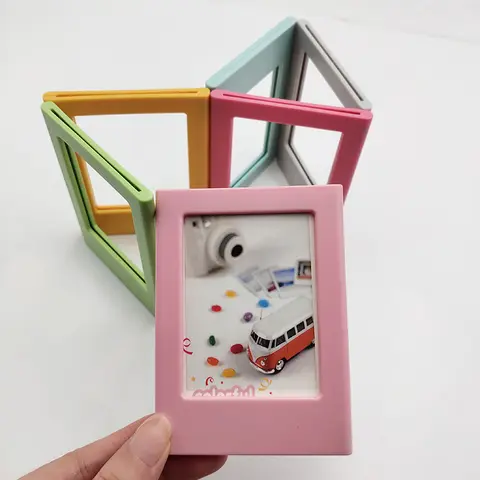 Instax Mini Film Photo Frame 3 inch Fujifilm Magnetic Fridge For Children's DIY Photo Frame Assemble Home Decoration 3Pcs