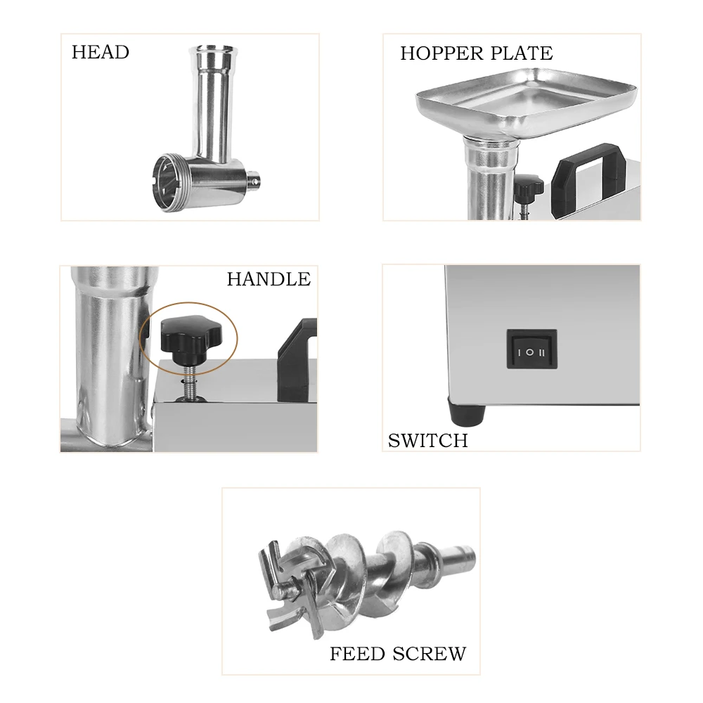 ITOP a base di Carne Grinder Salsiccia Caffè Carni Elettrico Tritacarne Macinazione di Macinazione Della Macchina 110-240V 140W Cucina elettrodomestici