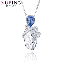 Xuping Jewelry Fresh Styles Crystals Necklace for Women Sweet Romatic Brithday Party Gifts 40289