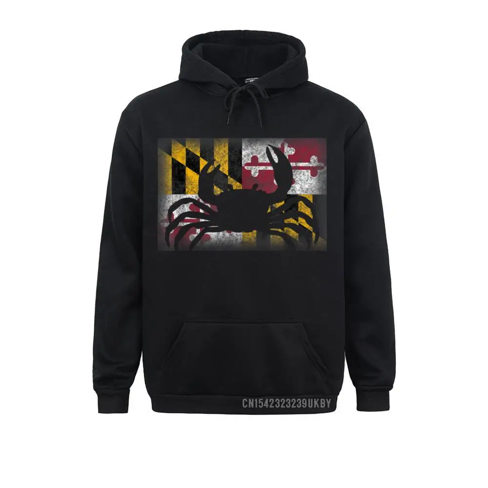 

Hoodies Maryland State Flag Crab Harajuku Funny Cute Souvenir Father Day Long Sleeve Male Sweatshirts Design Hoods 2021