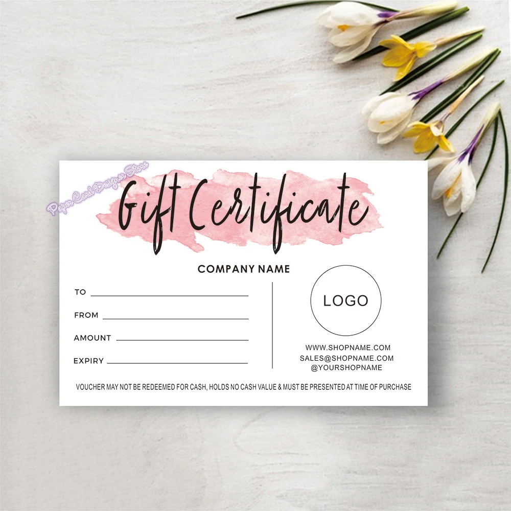 Custom Gift Card, Gift Certificate Editable Gift Voucher, Personalized Gift Card template, DIY Shop Voucher ,Coupons Gift