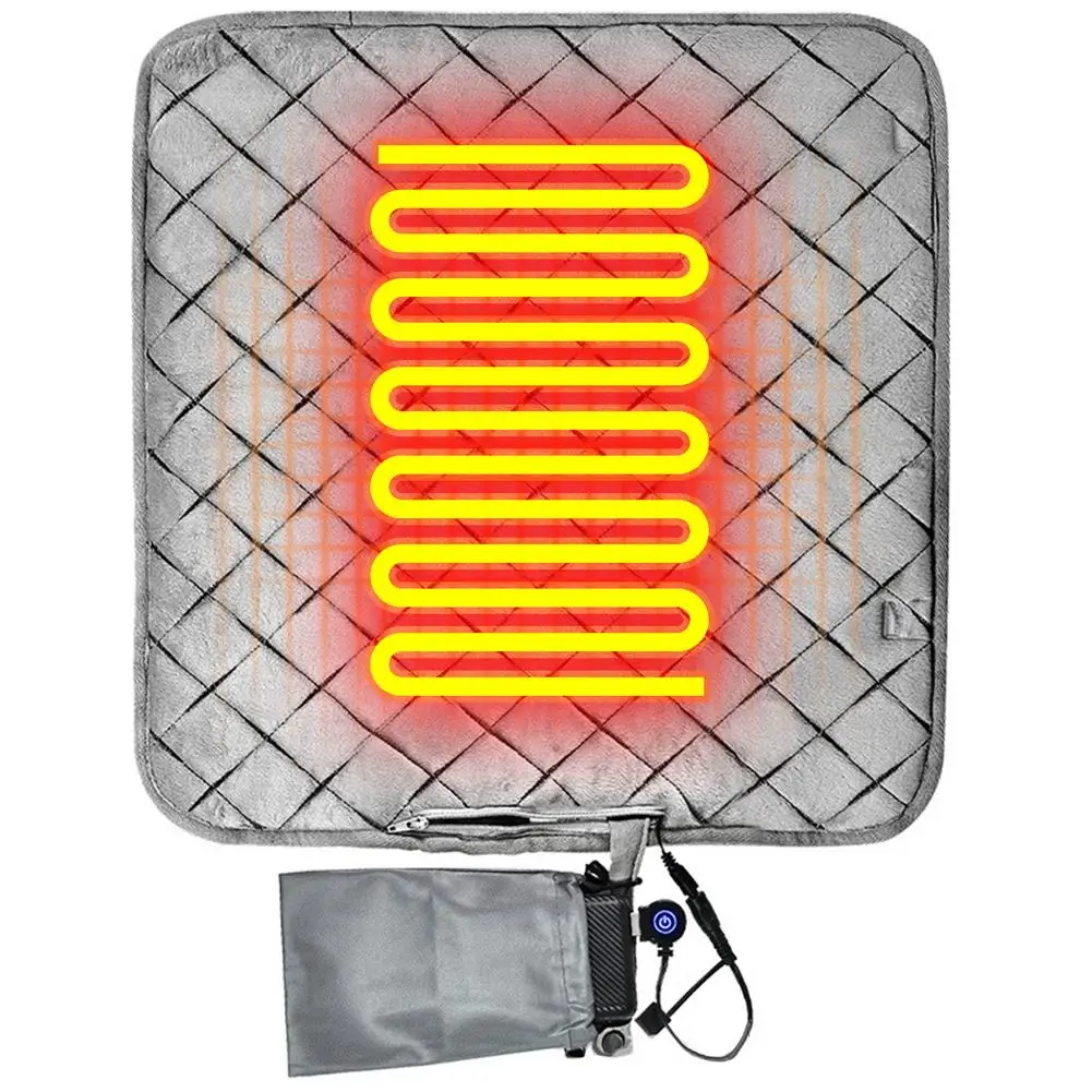 Heated Seat Cushion USB Rechargeable Heated Chair Pad Three-Level Temperature Control Heat Seat Cover For Home Office Chair And