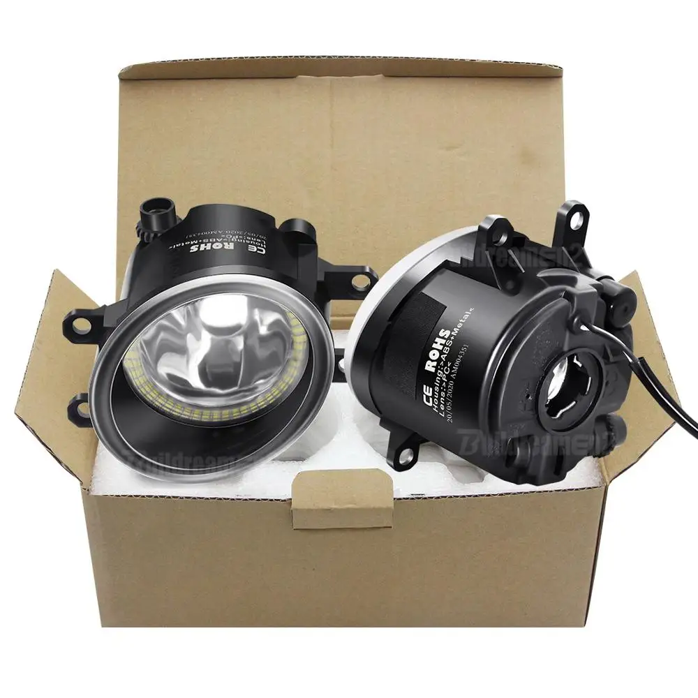 Angel Eye Fog Light Assembly Car Halo Ring Fog Lamp DRL H11 For Toyota RAV4 Tacoma Highlander 4Runner Avensis Auris Avalon Venza