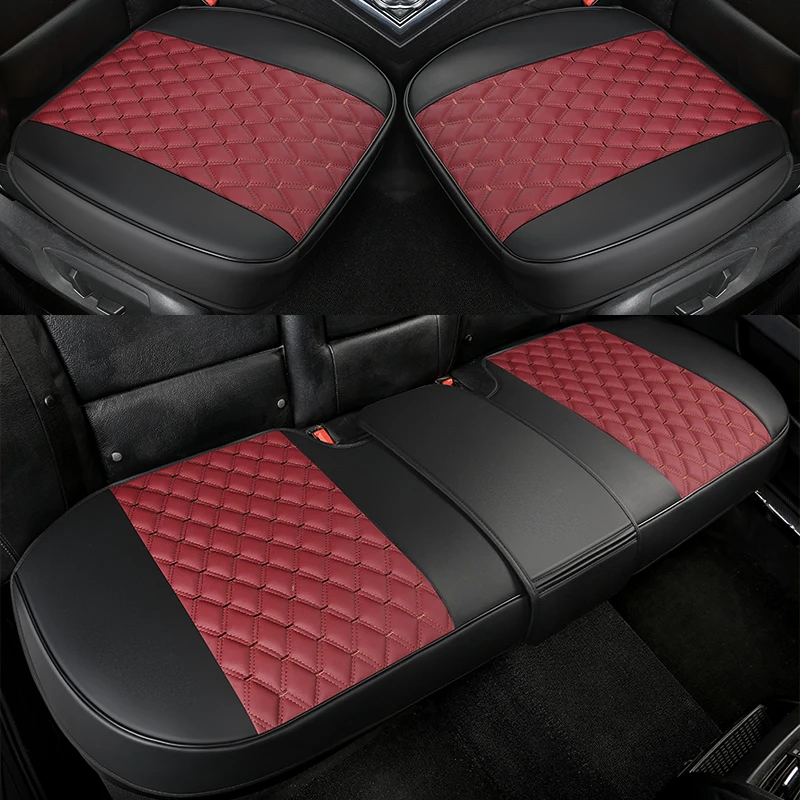 

5D Ultra-Luxury Car Seat Protection Single Seat Without Backrest PU Senior Leather Car Seat Cover For Most Four-Door Sedan&SUV