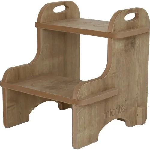 Mionte Wooden Montessori Stool Kids Bathroom Wc Stair Step Disassembled