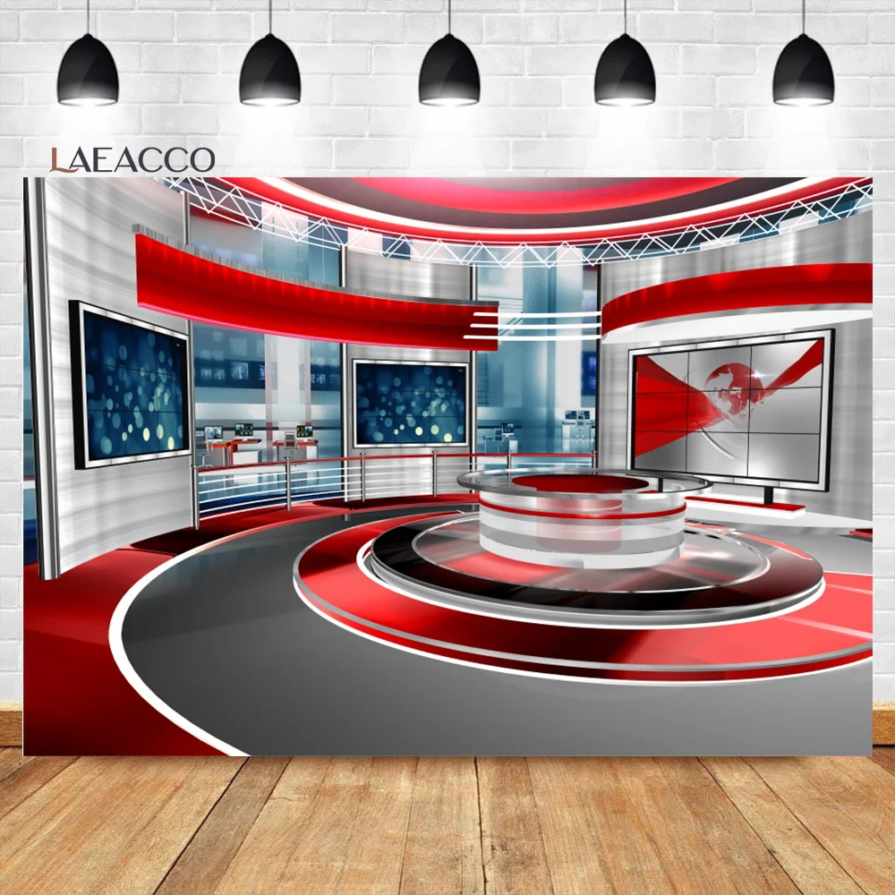 Laeacco Modern City Buildings French Window Technology Video Stage Photography Background Photo Backdrop For Photo Studio Props