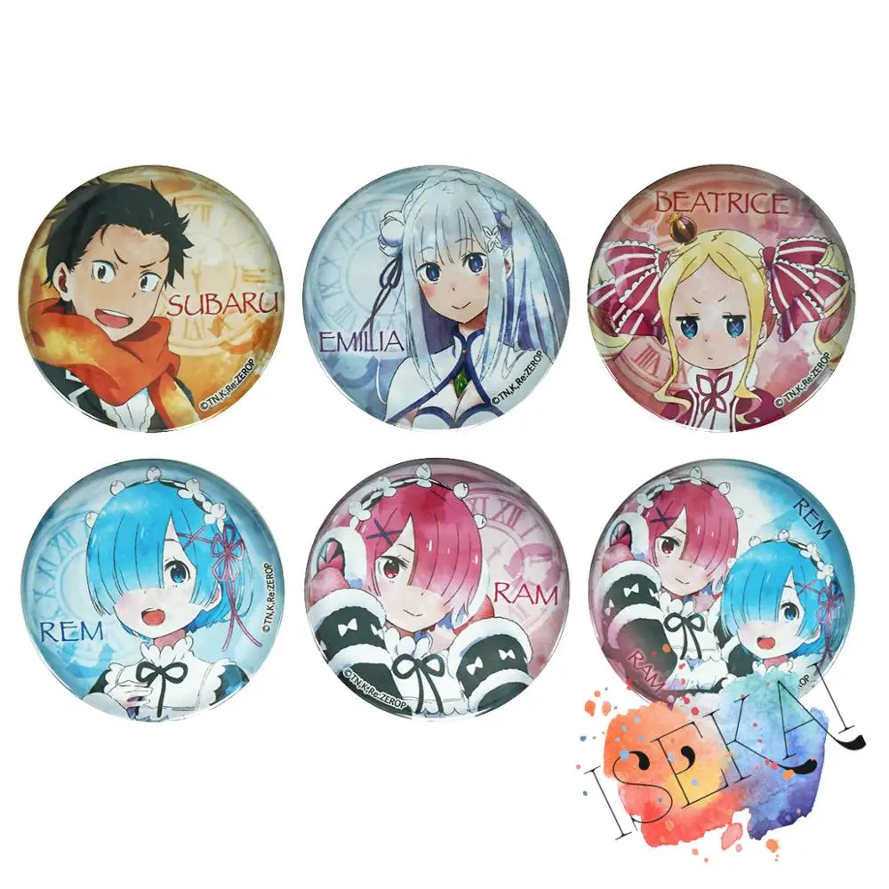 Brooches Re Zero: Un Oggetto Unico per gli Amanti del Personaggio Subaru e Emilia