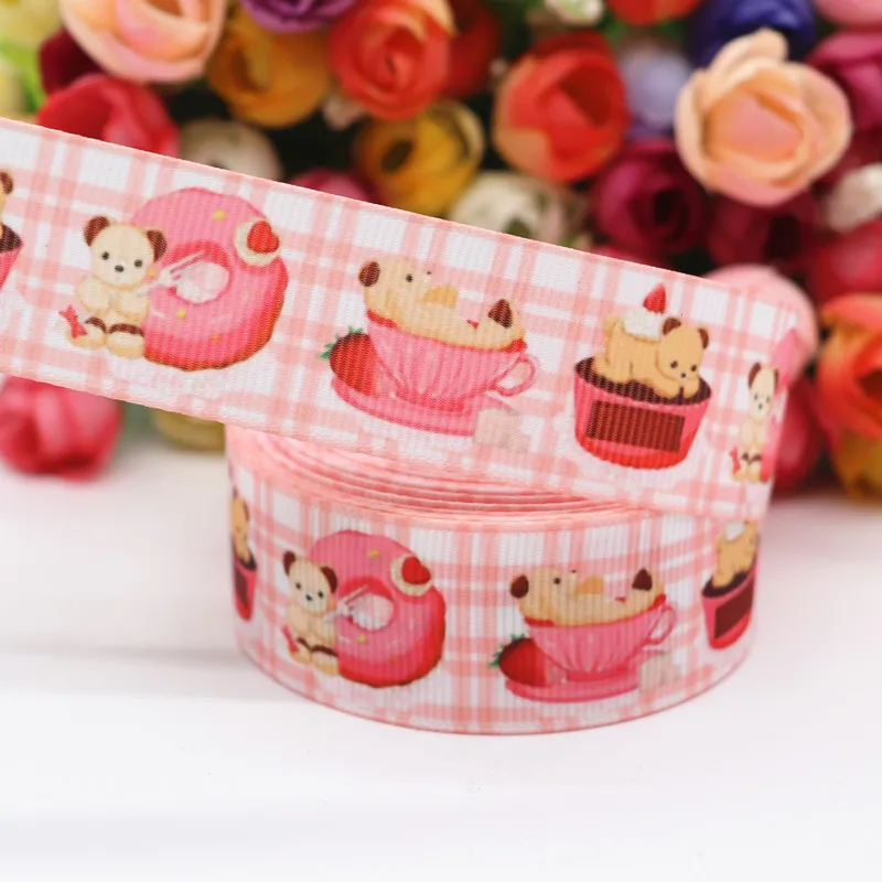 10 Yards 1'' 25MM Ripsband mit Frucht-/Kuchenmuster für Haarschleifen, DIY-Handarbeitsmaterial Y19121001 – Detail 8